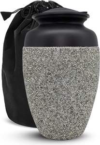 Urnas de metal para cenizas humanas para uso en cremación Urnas de cremación de calidad superior con color marrón - Product Image 5