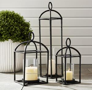 Expensive Black Finished Fallon Forged Iron Outdoor <b>Lantern</b> Handmade Hanging Candle <b>Lanterns</b> Available in Low Prices - Product Image 6
