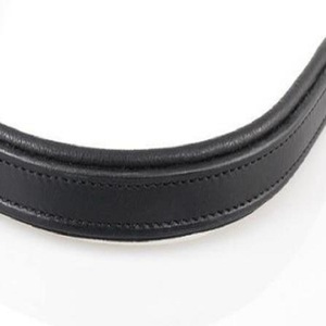 Accesorios para caballos Productos ecuestres Banda para cejas de caballo de cuero inglés negro hecha a mano en tamaños de mazorca completos y acolchado suave - Product Image 2