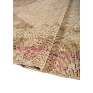 Tapis en laine noués à la main Nuray, motif géométrique rose et violet, pour la décoration de la maison, du salon et l'utilisation en voiture - Pae-6416(Fr) - Product Image 2