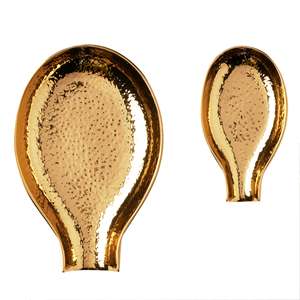 Juego de 2 Reposacucharas de Acero Inoxidable Dorado Brillante, Hechos a Mano, Ecológicos, Aptos para Lavavajillas, Color Personalizado - Product Image 2