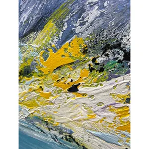 Dipinto a Mano 100% Astratto Moderno Paesaggio di Montagne Innevate 36x24 Pollici Dipinti ad Olio su Tela Stampa Artigianale - Product Image 6