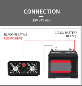 อินเวอร์เตอร์รถยนต์คลื่นไซน์บริสุทธิ์1000วัตต์ DC 12V 110V AC จอแสดงผล LCD 1พอร์ต USB 3เอาท์เล็ตสำหรับบ้านรถบรรทุก RV ความถี่60Hz - Product Image 3