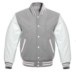 แจ็คเก็ตเบสบอลวิทยาลัยคุณภาพสูง แจ็คเก็ตเลตเตอร์แมนปักลายเชนิลล์ แจ็คเก็ตหนังวาร์ซิตี้สำหรับผู้ชาย - Product Image 4