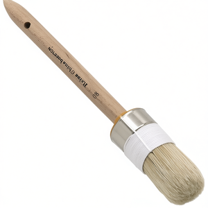 Pinceau rond NLLE taille 10 avec longueur de poils de 87 mm, poils chinois légers de 20 mm, manche en bois brut - Product Image 3