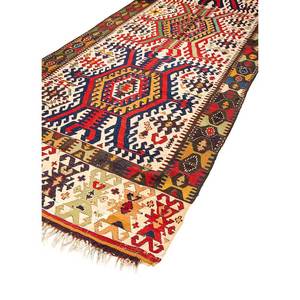 Alfombra de Lana Tejida a Mano con Patrón Geométrico Azul Nuray, 9x12, Alfombra Grande para Sala de Estar, Decoración de Pasillos - Paem-783 - Product Image 2