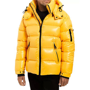 Vestes doudounes à capuche d'hiver pour hommes les plus vendues en gros veste en cuir coupe-vent respirante de haute qualité longue fermeture éclair grande taille - Product Image 4