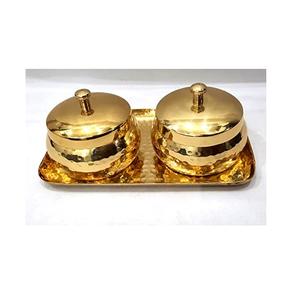 ชามผลไม้แห้งทำจากทองเหลืองรูปทรงกลมชามทองเหลืองใช้สำหรับผลไม้แห้งดีไซน์โบราณ - Product Image 4