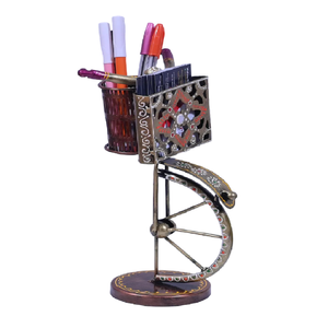 Antique Bicycle Design <b>Metal</b> Pen Holder Unique Shaped Home Decorative Sculpture for Tabletop Handmade Technique for Home Office - Product Image 4