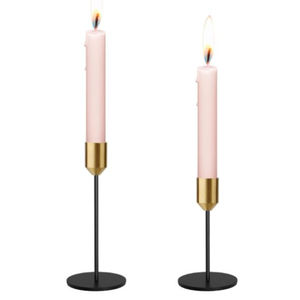 Ensemble de bougeoirs coniques en métal doré et noir de qualité supérieure, design moderne, support de bougeoir en fer, utilisation à domicile, mariage, au prix le plus bas - Product Image 1