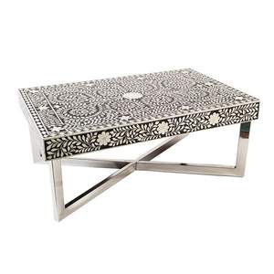 Incrustation d'os moderne de haute qualité en forme de C Table d'extrémité motif de poisson Tables d'extrémité les plus vendues en gros de l'usine indienne - Product Image 3