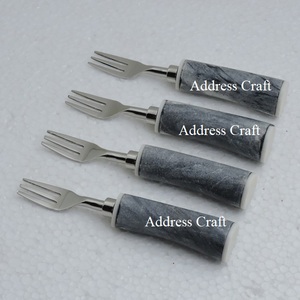 Usine En Gros En Acier Inoxydable 18/8 Dîner Fourchette Ensemble Américain Résine Poignée Vaisselle Écologique Cocktail Fruits Fourchette Table - Product Image 2