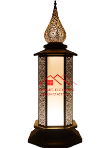 Linterna colgante de Metal de decoración de hotel para el hogar con acabado dorado, diseño árabe de lujo, linterna de Metal de Color dorado - Product Image 3