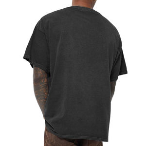 Camiseta de algodón de gran tamaño para hombre al por mayor con diseño de hombro caído Logotipo de impresión digital personalizado 100% algodón Puls tamaño - Product Image 4