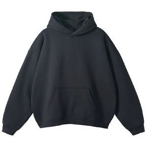 เสื้อสเวตเตอร์แขนยาวมีฮู้ดทรงหลวมลายตัวอักษรขนแกะสีพื้นเสื้อสวมหัวไหล่มีกระเป๋าแบบจิงโจ้ - Product Image 6