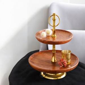 Soporte de Madera de 2 Niveles para Decoración de Pasteles, Ecológico y Personalizable, al por Mayor - Product Image 5