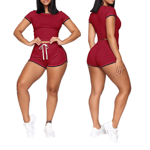 ชุดเสื้อผ้าผ้าฝ้าย2ชิ้นจาก2026ของผู้หญิงเสื้อและกางเกงขาสั้นแบบลำลอง - Product Image 3