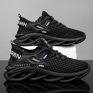 Nuevas zapatillas de moda para hombre de primavera, con cordones, para correr, de malla grande, transpirables, de caña baja, deportivas casuales para hombre. - Product Image 3