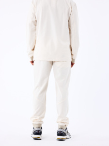 Conjunto Deportivo con Capucha y Cremallera para Hombre, Color Sólido, Ropa Deportiva Informal, Sudadera de Manga Larga y Pantalones Blancos Transpirables para Otoño - Product Image 4