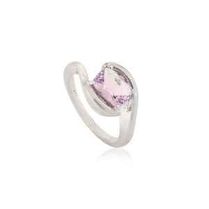 Hot Sale Cushion Cut Real Amethyst Wavy Vintage <b>Chunky</b> S925 Silver Fine Jewelry Delicate Design High Quality <b>Ring</b> - Product Image 3