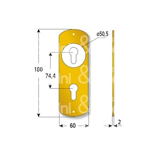 PLACA FIAM Mod. Agujeros Yale 1120 - Product Image 1