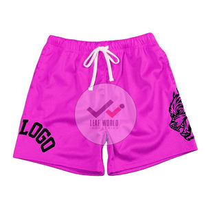 กางเกงขาสั้นตาข่ายสีเหลืองสำหรับผู้ชายกางเกงขาสั้นออกกำลังกายระบายอากาศได้ดีมีกราฟิกเสือ2025ด้านข้างและโลโก้ด้านหน้า - Product Image 2