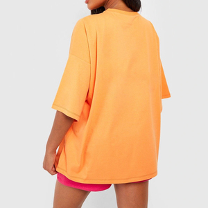 Camisetas Holgadas de Verano para Mujer, Manga Larga, Estilo Urbano, Impresión de Logotipo Personalizado, 100% Algodón Transpirable, Venta al Por Mayor - Product Image 2