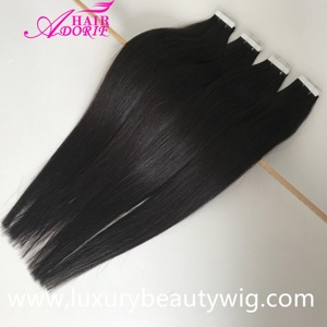 <span class=keywords><strong>M</strong></span> Qualité Double Dessiné Cheveux Humains invisibles Bande En Extension Longue Coiffure Bande Extensions De Cheveux Prêt À Expédier - Product Image 6