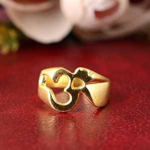 High Demand Spiritual Om <b>Ring</b> Boho Brass <b>Rings</b> for Women 18k Gold Plated Minimal Sacred Symbol Finger <b>Rings</b> for Wholesale OEM - Product Image 1