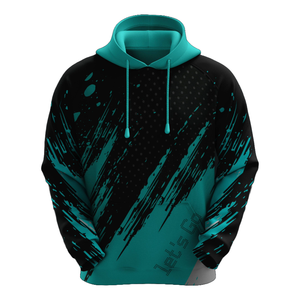 Sudadera con capucha y cremallera estampada de talla grande para hombre, de punto a la moda, 100% poliéster, para invierno, para correr al aire libre, Digital - Product Image 1