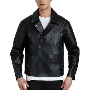 Chaqueta de cuero para hombre de nuevo estilo 2025 con forro interior cómodo y brillo exterior adecuado para líneas de ropa - Product Image 4
