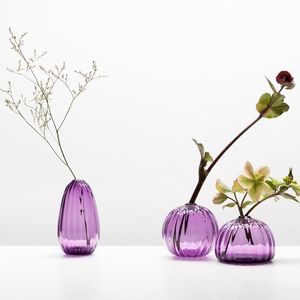 Grand vase à fleurs en verre aux lignes modernes, parfait pour les espaces contemporains et les motifs floraux minimalistes - Product Image 5