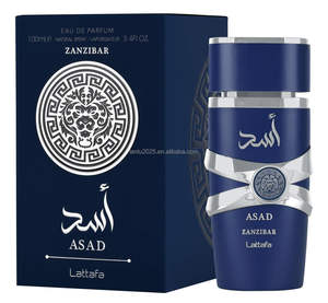 Lataffa Asad Zanzibar - Frais, épicé, <span class=keywords><strong>vanille</strong></span>, noix de <span class=keywords><strong>coco</strong></span> - Eau de <span class=keywords><strong>parfum</strong></span> longue durée <span class=keywords><strong>pour</strong></span> <span class=keywords><strong>homme</strong></span>, 3,40 onces / 100 ml - Product Image 1