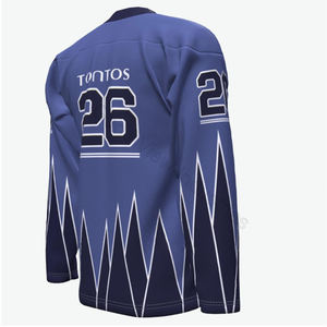Top Unisex Sublimación Hockey sobre hielo Jerseys Ropa deportiva personalizable con encaje y Sudadera con capucha OEM Nombre del equipo Diseño personalizado - Product Image 5