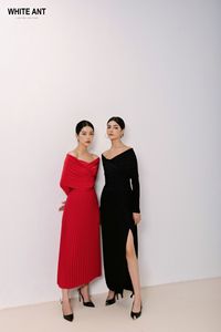 Formal Style <b>Dresses</b> For Women Special Neckline Keane Circular <b>Dress</b> 75% <b>Rayon</b> 25%Poly Spring 2025 Women Clothing Whiteant - Product Image 2