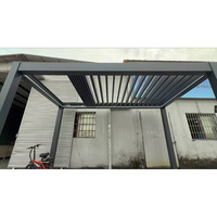 Pergola en aluminium sur mesure 6063-T5 avec lames orientables rétractables, éclairage LED, stores enrouleurs et options de cloisonnement en verre