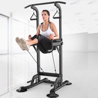 Station de musculation W02323 en acier avec barre de traction et station de dips pour entraînement de force à domicile