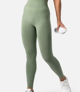 Ropa deportiva de moda para mujer, conjunto de Yoga, cintura elástica, cintura alta, transpirable, secado rápido, patrón sólido, 2 piezas, hecho en Pakistán, venta al por mayor - Product Image 4