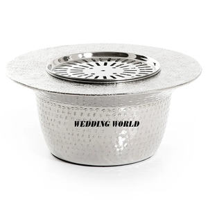 Fabricant et exportateur de métal Dallah chauffe-pot à café fait à la main de haute qualité forme ronde luxe nouveau chauffage Dua en métal - Product Image 6