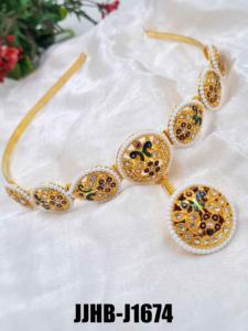 Exquisita banda para el cabello joyería de moda para mujer nupcial boda fiesta Festival diseñador hecho a mano étnico proveedor al por mayor - Product Image 2