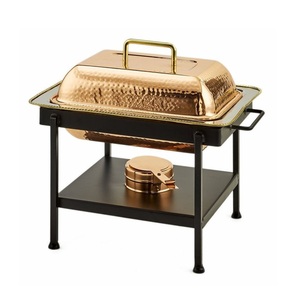 Réchaud en cuivre rustique avec ton vintage et courbes élégantes idéal pour les cérémonies traditionnelles ou les buffets festifs - Product Image 3