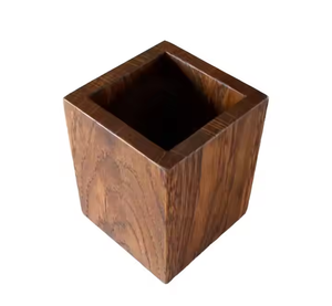 Vente chaude moderne carré en bois porte-stylo boîte à crayons stockage température affichage personnalisable taille impression croissant artisanat - Product Image 4