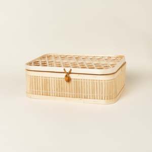 Panier en bambou tissé fait à la main pour l'organisation, panier de rangement décoratif en osier, cadeaux de Noël-lot de 3 - Product Image 2