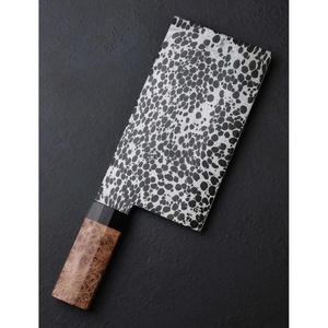 Custom Handmade 10-Inch Damascus Steel Chef Cleaver Knife with Unique <b>Leather</b> Sheath Beautiful Handle Customizable Supported - Product Image 4