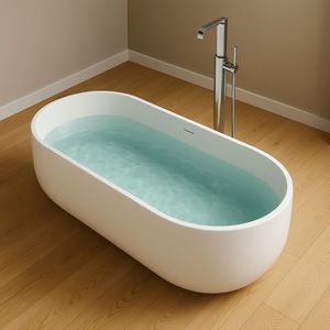 Gangehi ชุดอ่างอาบน้ำสีขาว, ชุดอ่างอาบน้ำสีขาวแบบอิสระ - Product Image 3