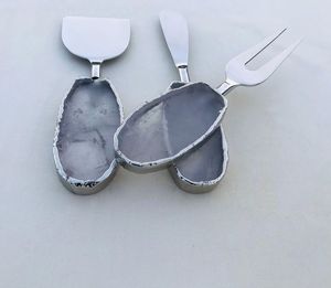 Stylish Design Flatware <b>Cheese</b> <b>Set</b> Latest Arrival 2024 Gold and White <b>Cheese</b> <b>Set</b> With Marble Handle Decorative Kitchen Handmade - Product Image 6