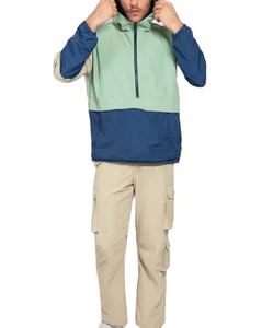 Chaqueta Impermeable y Cortavientos de Lona Ligera para Hombre, de Secado Rápido, Transpirable, con Cierre de Cremallera y Cuello Alto, para Senderismo - Product Image 4