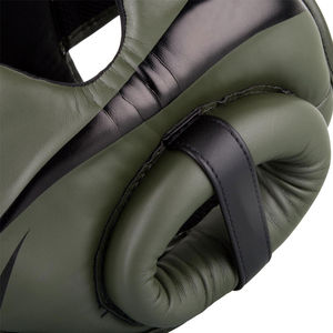 Protector de cabeza de seguridad de cuero profesional personalizable OEM para entrenamiento de boxeo Protector de cabeza de boxeo - Product Image 5