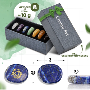 Gran oferta de la mejor calidad, conjunto de Chakra Natural, piedras curativas con las 7 piedras preciosas más importantes | Juego de cristales, ágata, pedido a granel - Product Image 4