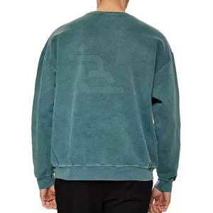 Suéter de algodón suave lavado ácido sólido personalizado sudadera de alta calidad transpirable de secado rápido al por mayor cantidad a granel estilo callejero - Product Image 4